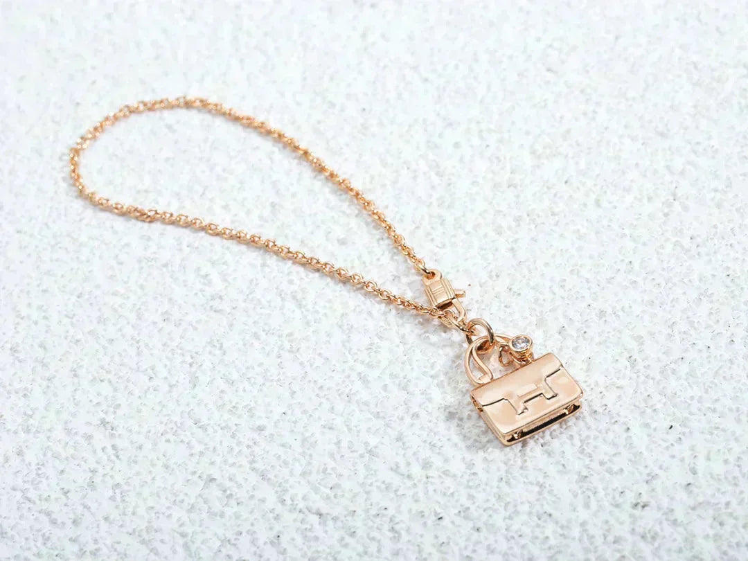 [Lumi Jewelry]AMULETTE PEDANT ROSE GOLD NECKLACE