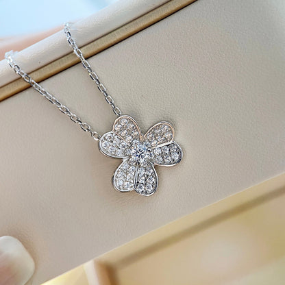 [Lumi Jewelry]CLOVER DIAMOND NECKLACE SILVER