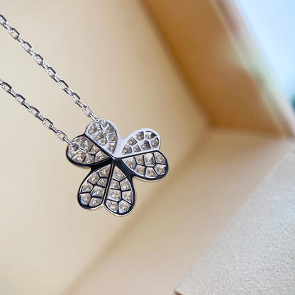 [Lumi Jewelry]CLOVER DIAMOND NECKLACE SILVER