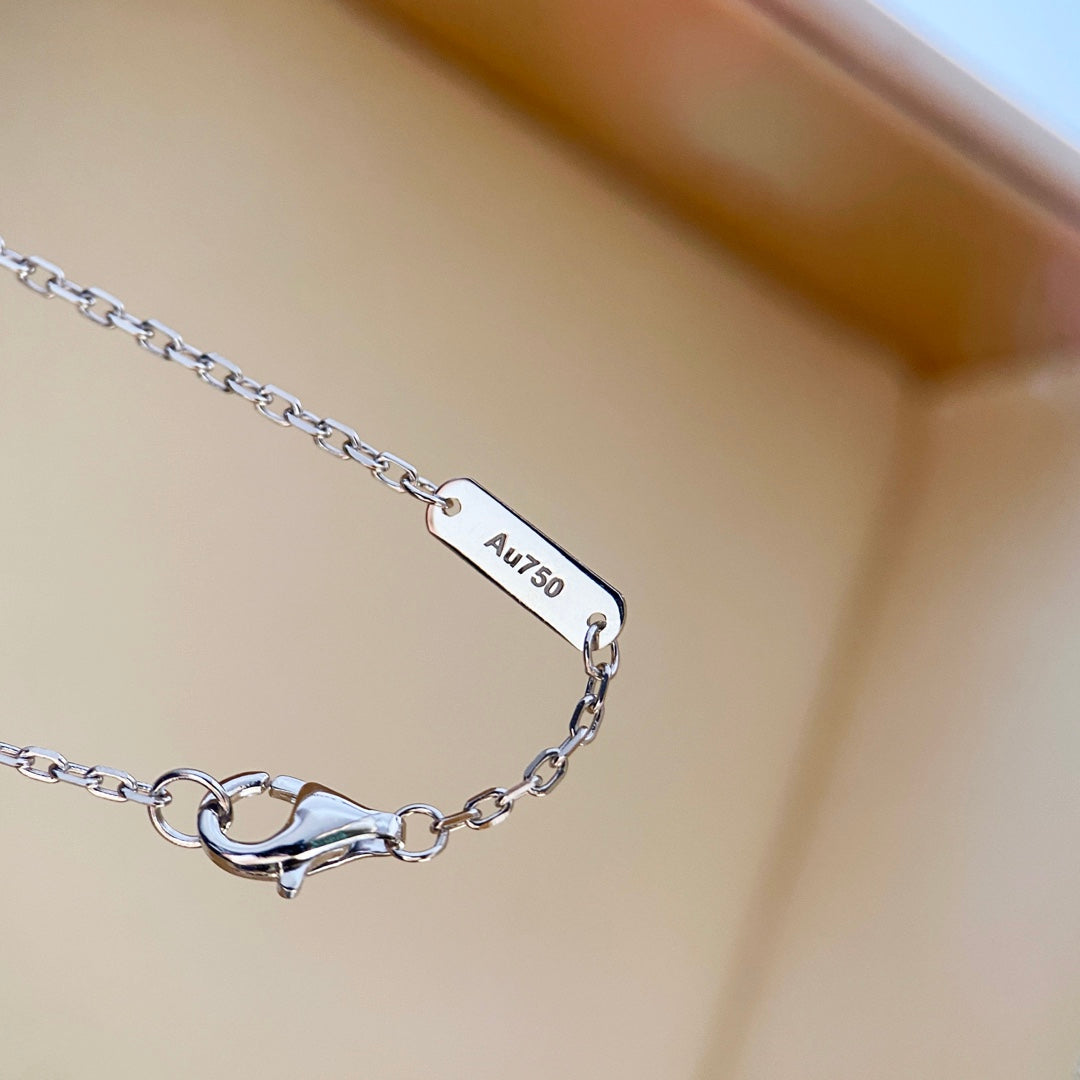 [Lumi Jewelry]CLOVER DIAMOND NECKLACE SILVER