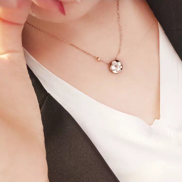 [Lumi Jewelry]SUN MOP GOLD 1 DIAMOND NECKLACE