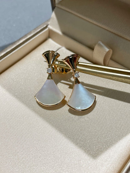 [Lumi Jewelry]DREAM MOP 1 DIAMOND EARRINGS