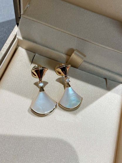 [Lumi Jewelry]DREAM MOP 1 DIAMOND EARRINGS