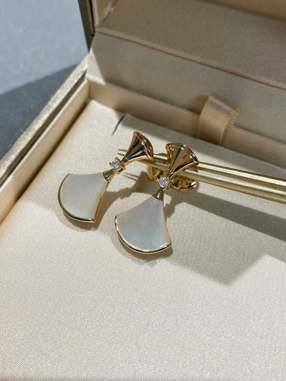 [Lumi Jewelry]DREAM MOP 1 DIAMOND EARRINGS