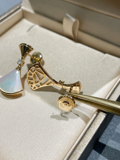 [Lumi Jewelry]DREAM MOP 1 DIAMOND EARRINGS