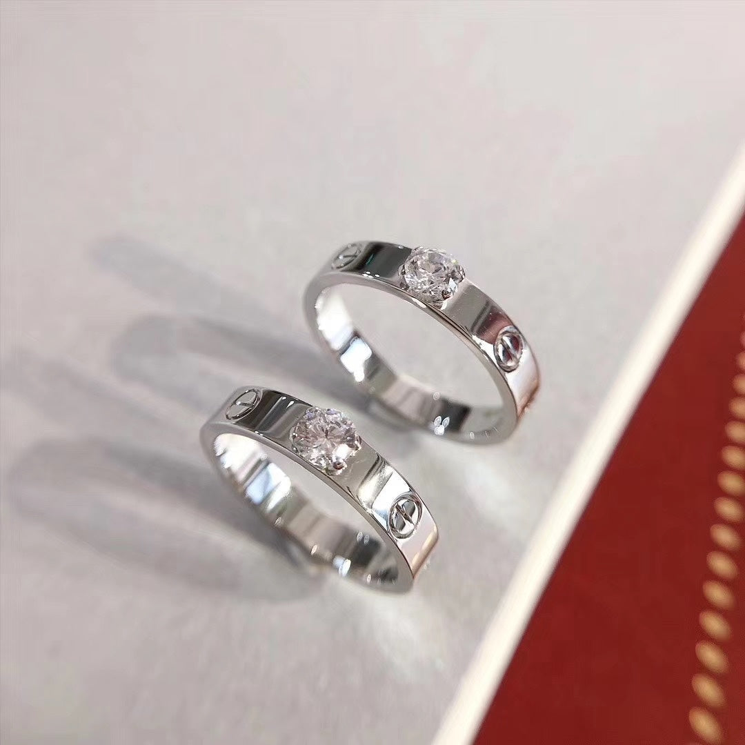 [Lumi Jewelry]LOVE RING 3.6MM 1 BIG DIAMOND