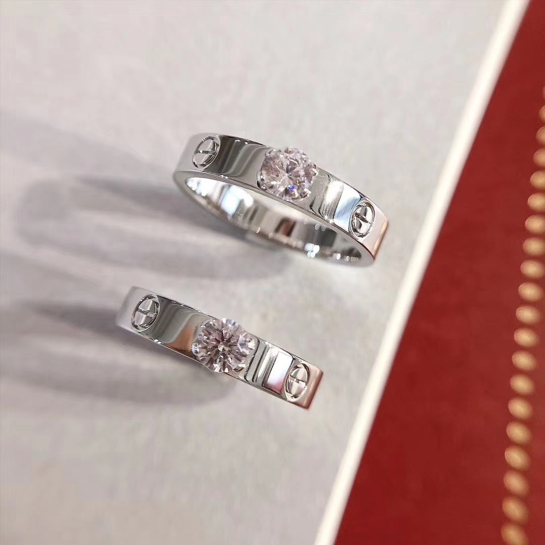 [Lumi Jewelry]LOVE RING 3.6MM 1 BIG DIAMOND