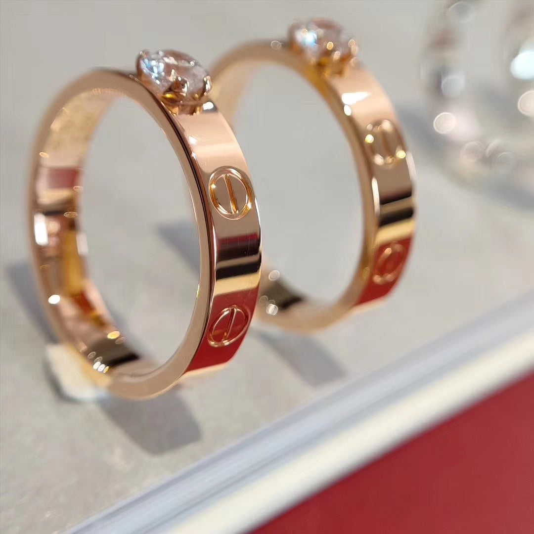 [Lumi Jewelry]LOVE RING 3.6MM 1 BIG DIAMOND