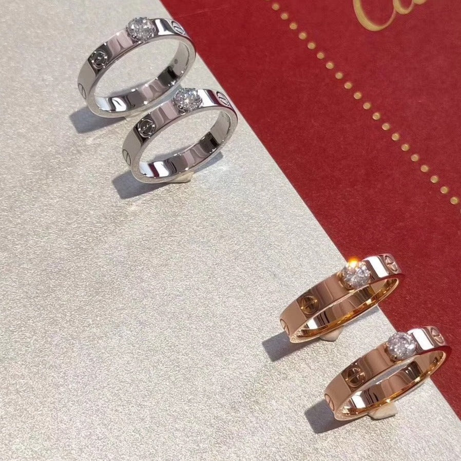 [Lumi Jewelry]LOVE RING 3.6MM 1 BIG DIAMOND