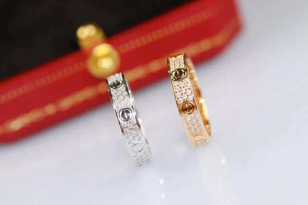 [Lumi Jewelry]LOVE RING 3.6MM DIAMOND PAVED