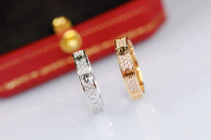 [Lumi Jewelry]LOVE RING 3.6MM DIAMOND PAVED