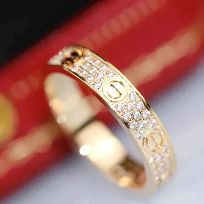 [Lumi Jewelry]LOVE RING 3.6MM DIAMOND PAVED