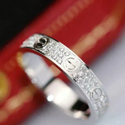[Lumi Jewelry]LOVE RING 3.6MM DIAMOND PAVED