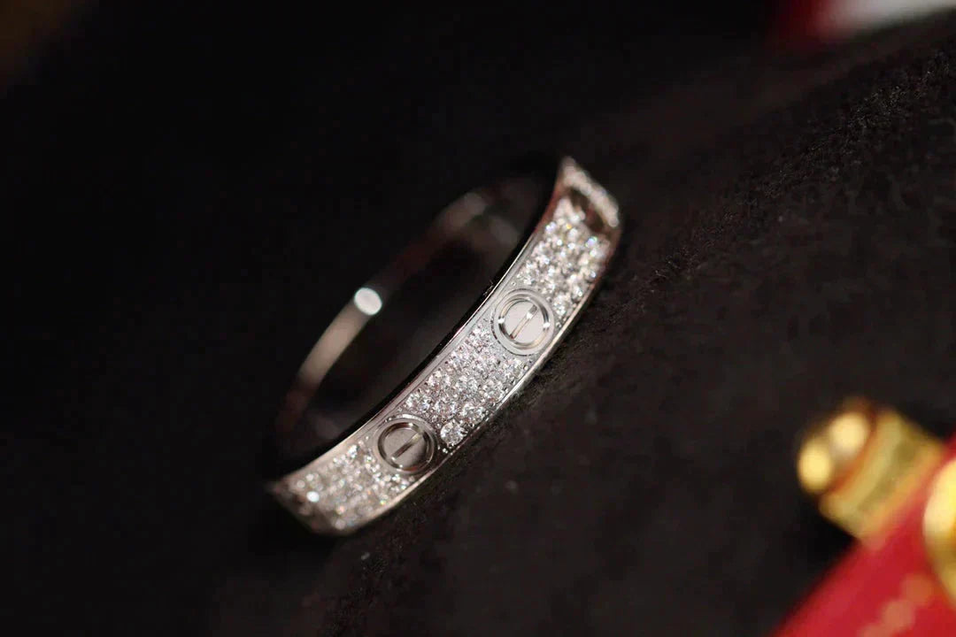 [Lumi Jewelry]LOVE RING 3.6MM DIAMOND PAVED