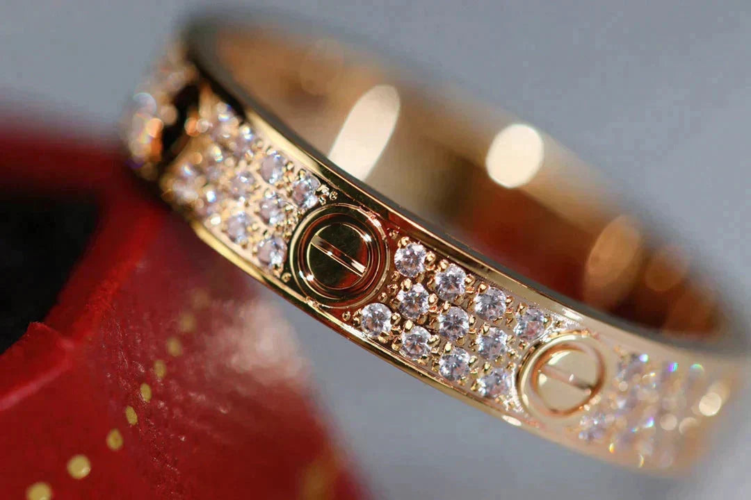 [Lumi Jewelry]LOVE RING 3.6MM DIAMOND PAVED