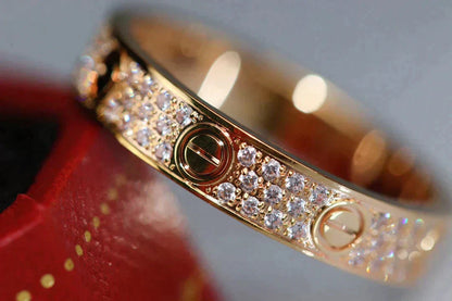 [Lumi Jewelry]LOVE RING 3.6MM DIAMOND PAVED