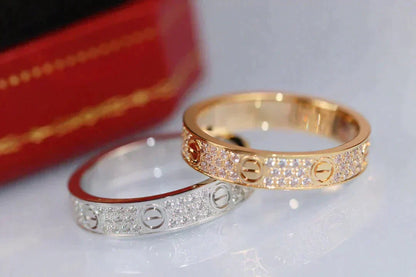 [Lumi Jewelry]LOVE RING 3.6MM DIAMOND PAVED