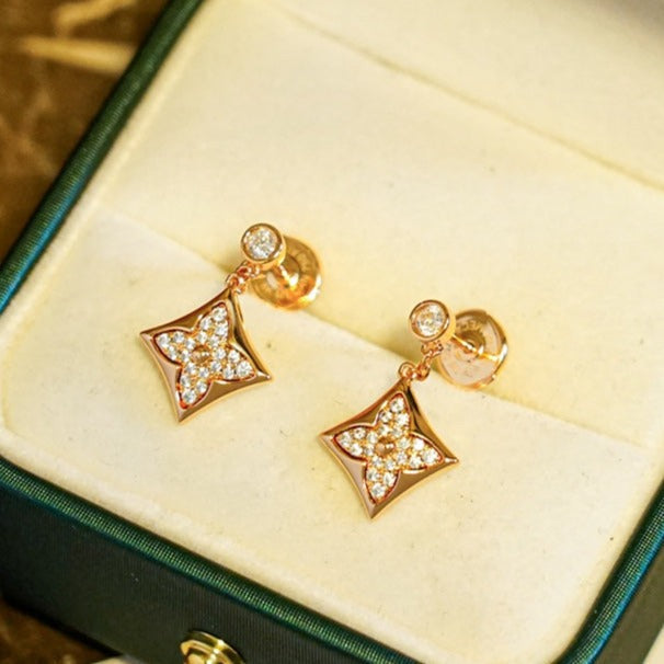[Lumi Jewelry]STAR DIAMONDS EARRINGS GOLD