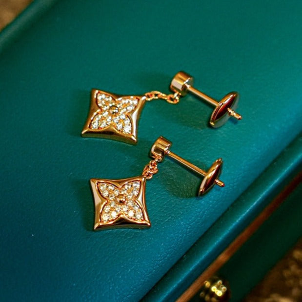 [Lumi Jewelry]STAR DIAMONDS EARRINGS GOLD