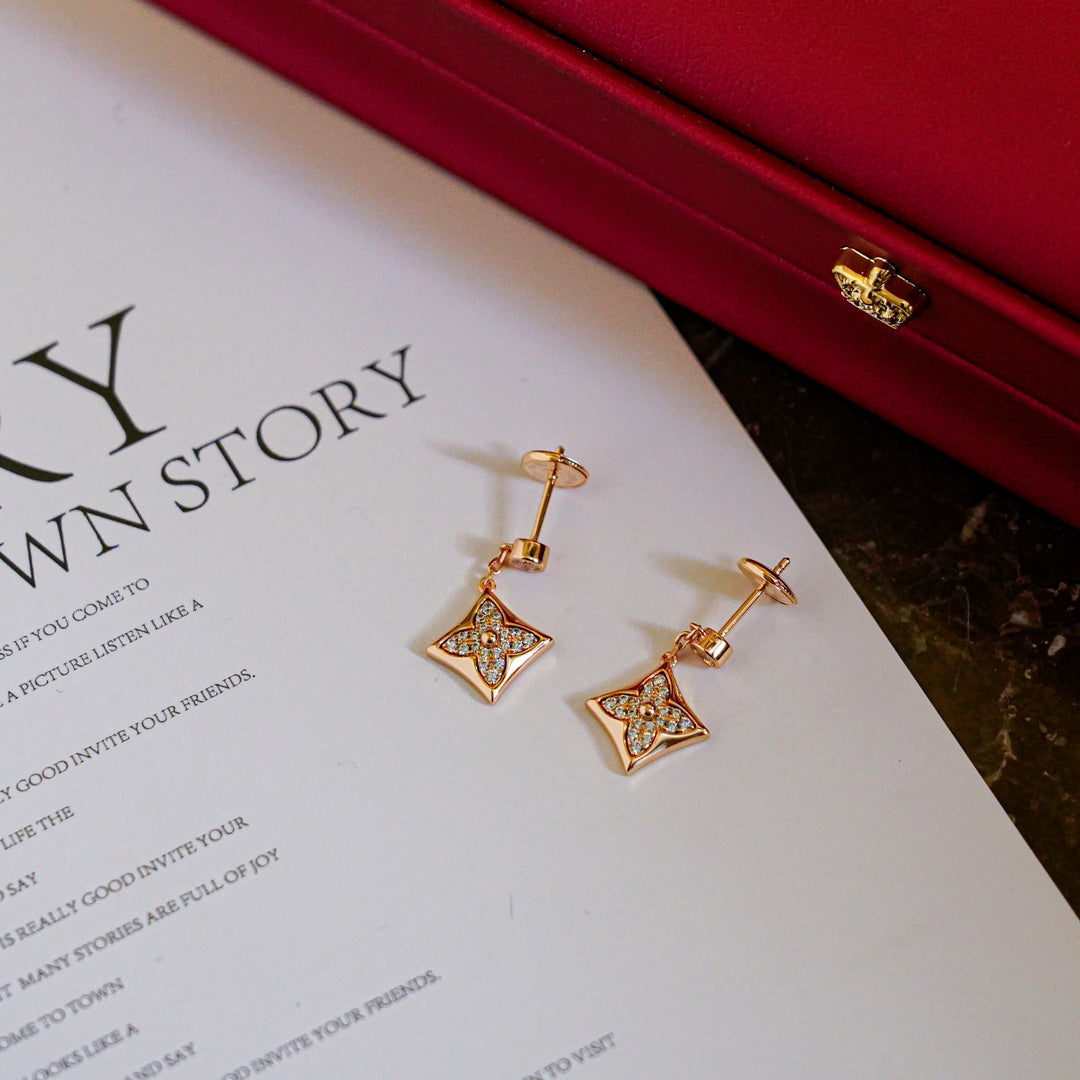 [Lumi Jewelry]STAR DIAMONDS EARRINGS GOLD