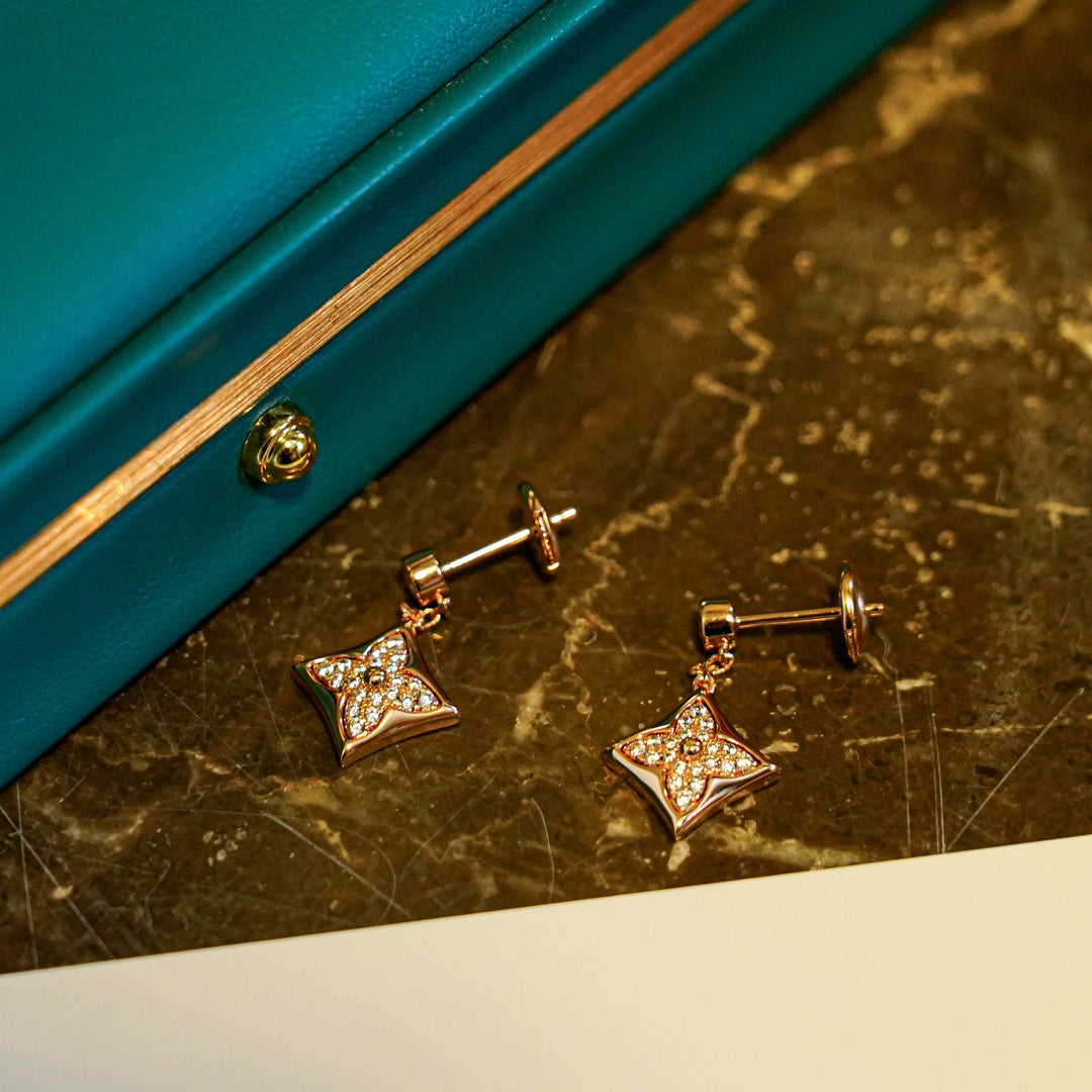[Lumi Jewelry]STAR DIAMONDS EARRINGS GOLD