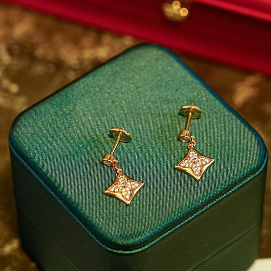 [Lumi Jewelry]STAR DIAMONDS EARRINGS GOLD