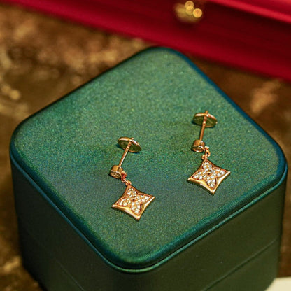 [Lumi Jewelry]STAR DIAMONDS EARRINGS GOLD