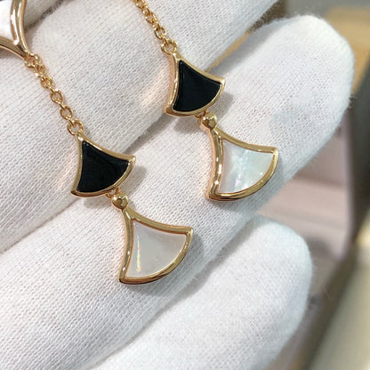 [Lumi Jewelry]DREAM EARRINGS 3 MOTIFS ONYX MOP PINK GOLD