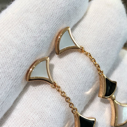 [Lumi Jewelry]DREAM EARRINGS 3 MOTIFS ONYX MOP PINK GOLD