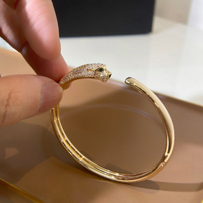 [Lumi Jewelry]PANTHERE GOLD DIAMOND OPEN BRACELET