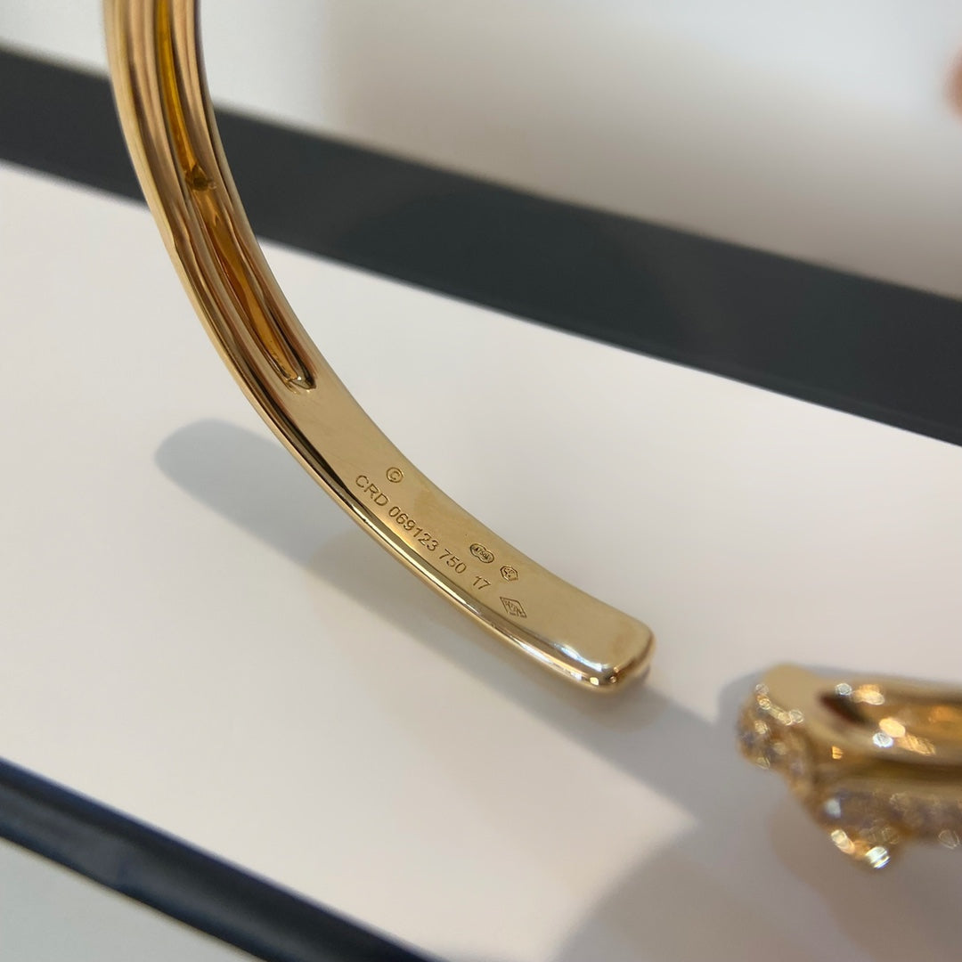 [Lumi Jewelry]PANTHERE GOLD DIAMOND OPEN BRACELET