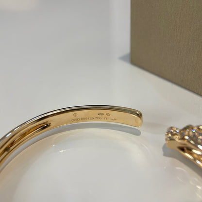 [Lumi Jewelry]PANTHERE GOLD DIAMOND OPEN BRACELET