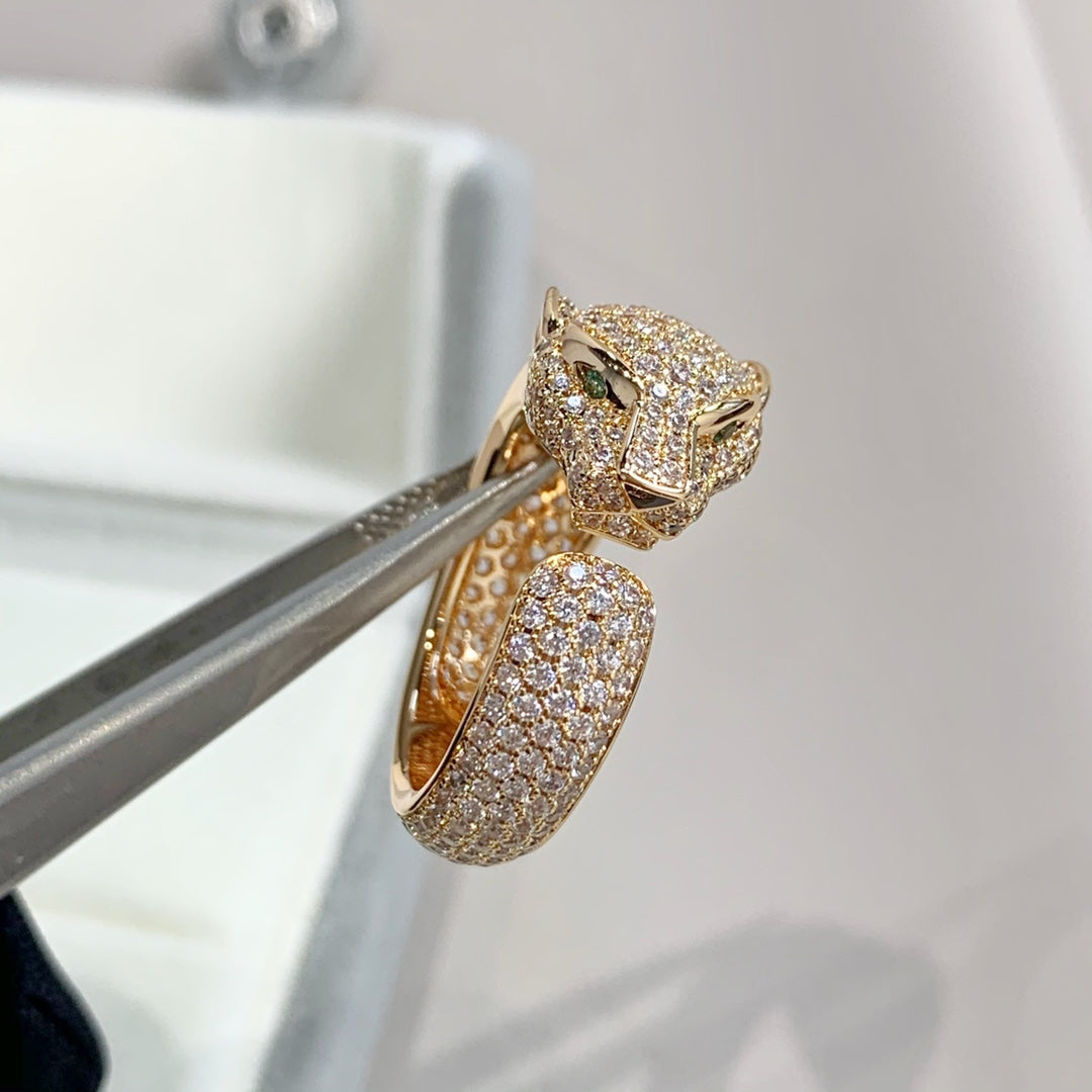 [Lumi Jewelry]PANTHERE PINK GOLD DIAMOND RING