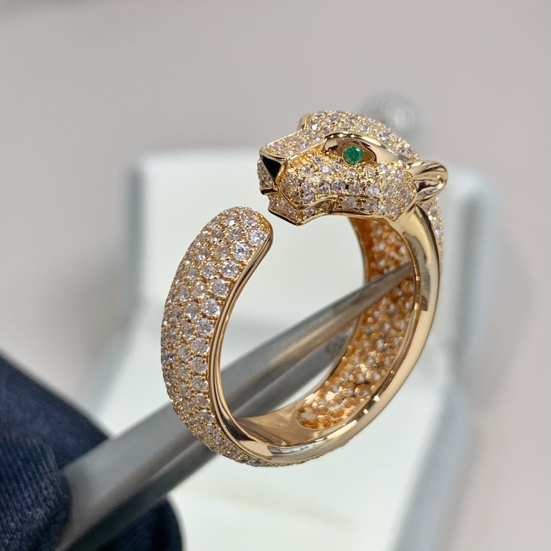 [Lumi Jewelry]PANTHERE PINK GOLD DIAMOND RING