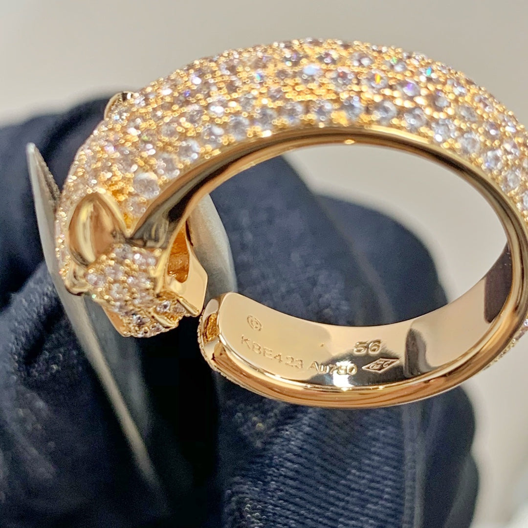 [Lumi Jewelry]PANTHERE PINK GOLD DIAMOND RING