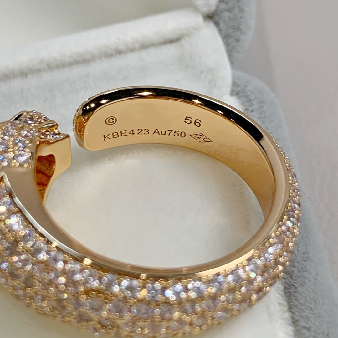 [Lumi Jewelry]PANTHERE PINK GOLD DIAMOND RING
