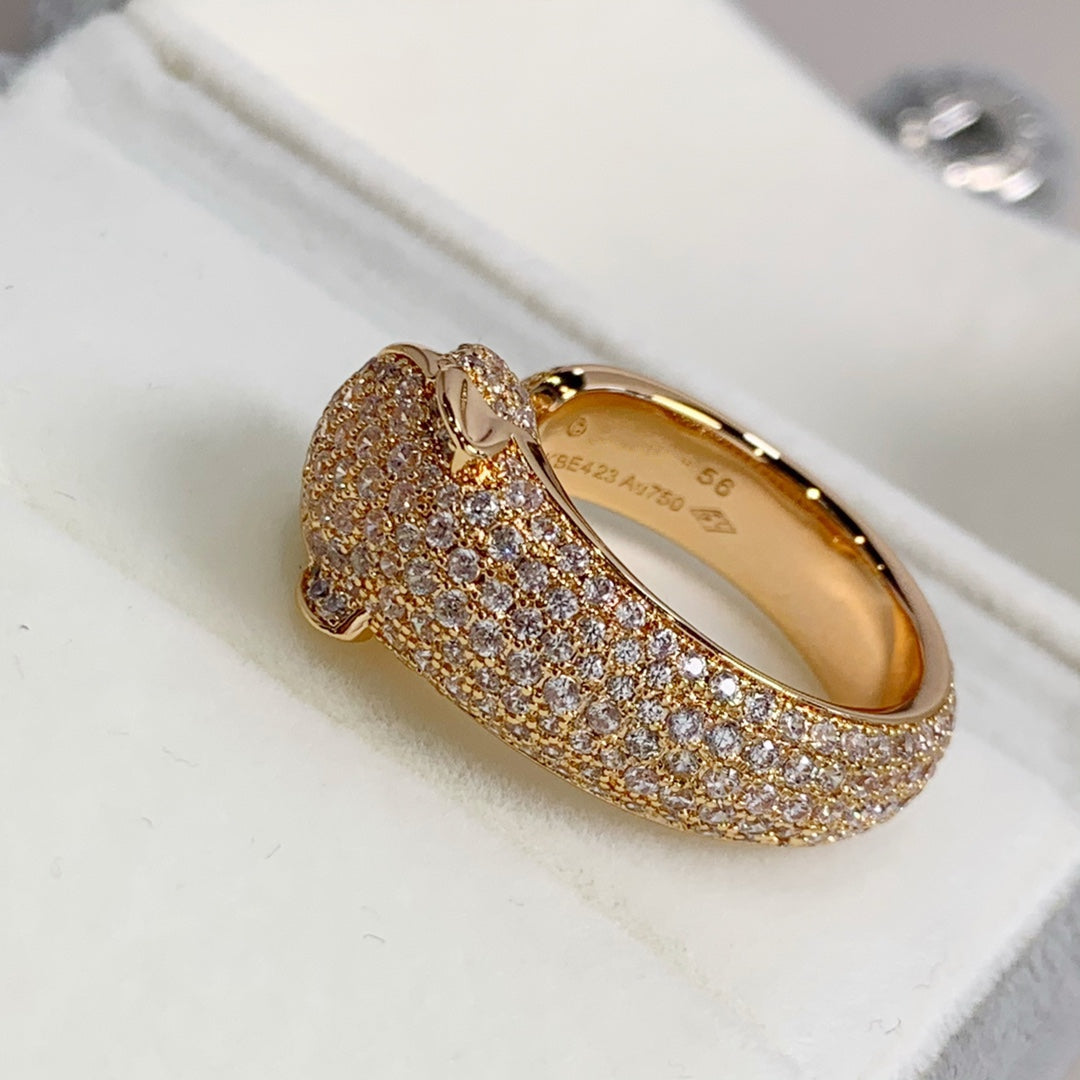 [Lumi Jewelry]PANTHERE PINK GOLD DIAMOND RING