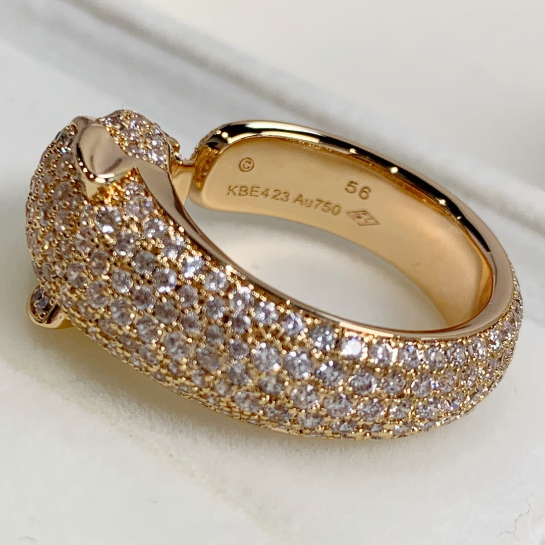 [Lumi Jewelry]PANTHERE PINK GOLD DIAMOND RING