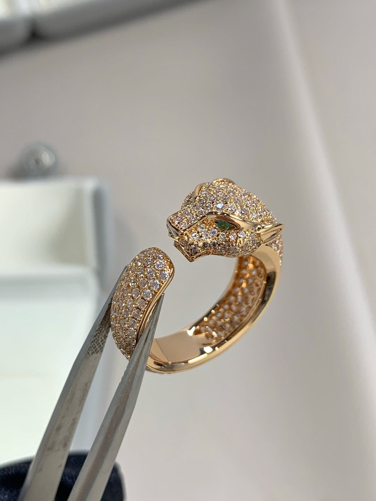 [Lumi Jewelry]PANTHERE PINK GOLD DIAMOND RING