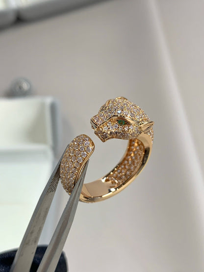 [Lumi Jewelry]PANTHERE PINK GOLD DIAMOND RING