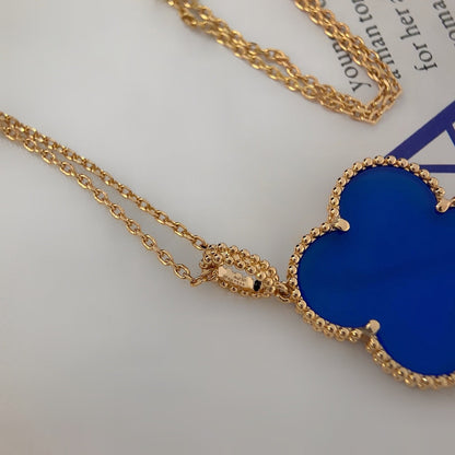 [Lumi Jewelry]CLOVER 25MM NECKLACE TURQUOISE ROSE GOLD