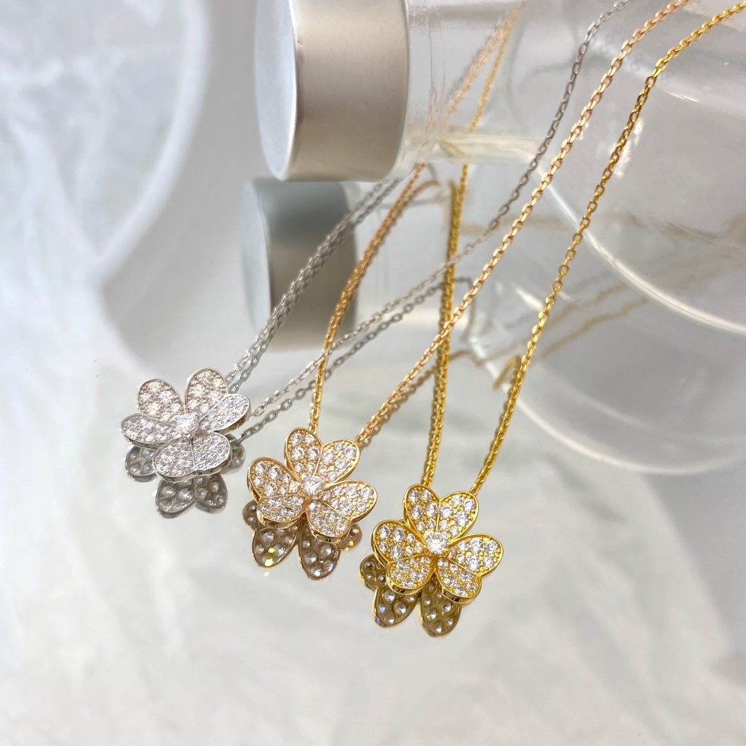 [Lumi Jewelry]FLOWER DIAMOND NECKLACE