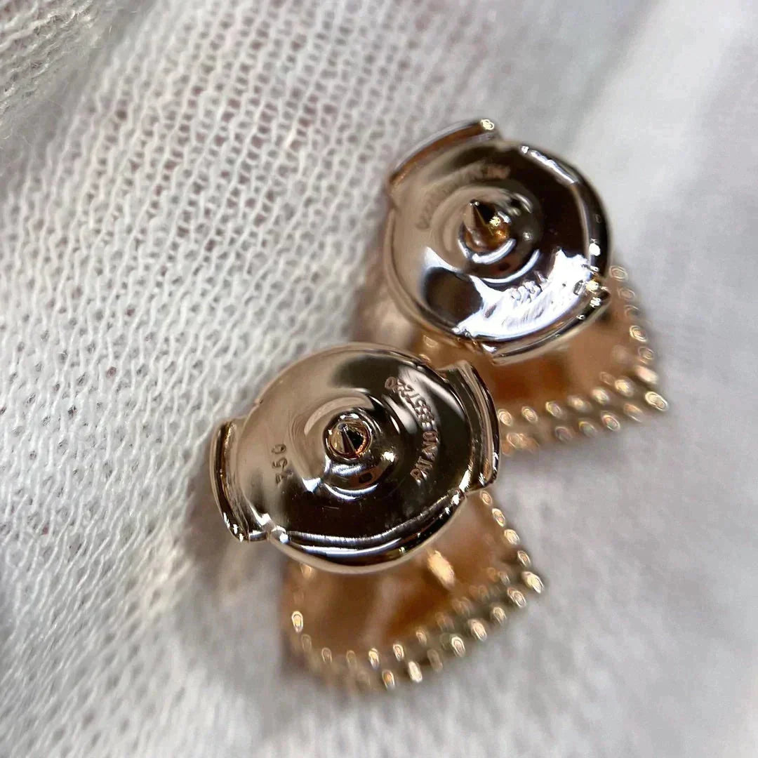 [Lumi Jewelry]HEART CARNELIAN STUD EARRINGS
