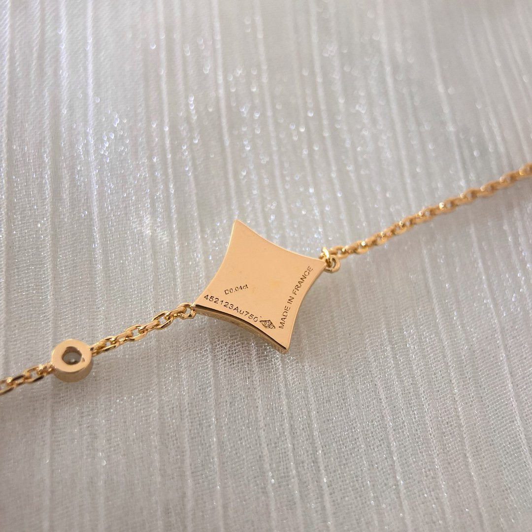 [Lumi Jewelry]COLOR STAR CARNELIAN PINK GOLD DIAMOND BRACELET