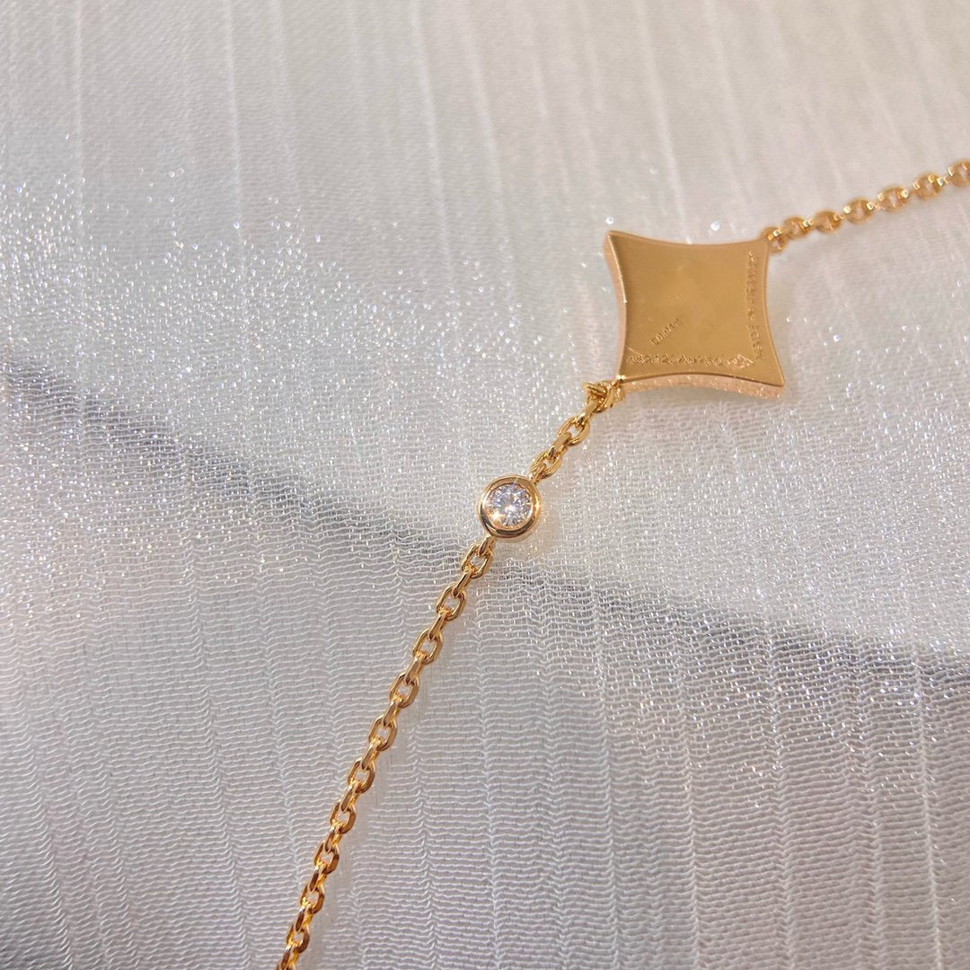 [Lumi Jewelry]COLOR STAR CARNELIAN PINK GOLD DIAMOND BRACELET