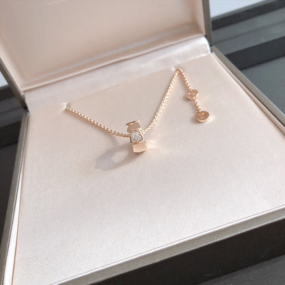 [Lumi Jewelry]SERPENTI PEDANT DIAMOND PINK GOLD NECKLACE