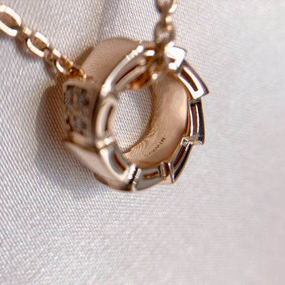[Lumi Jewelry]SERPENTI PEDANT DIAMOND PINK GOLD NECKLACE