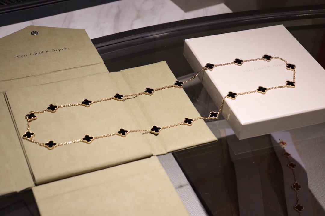 [Lumi Jewelry]CLOVER 20 MOTIFS ONYX ROSE GOLD