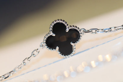 [Lumi Jewelry]CLOVER 20 MOTIFS ONYX DIAMOND SILVER