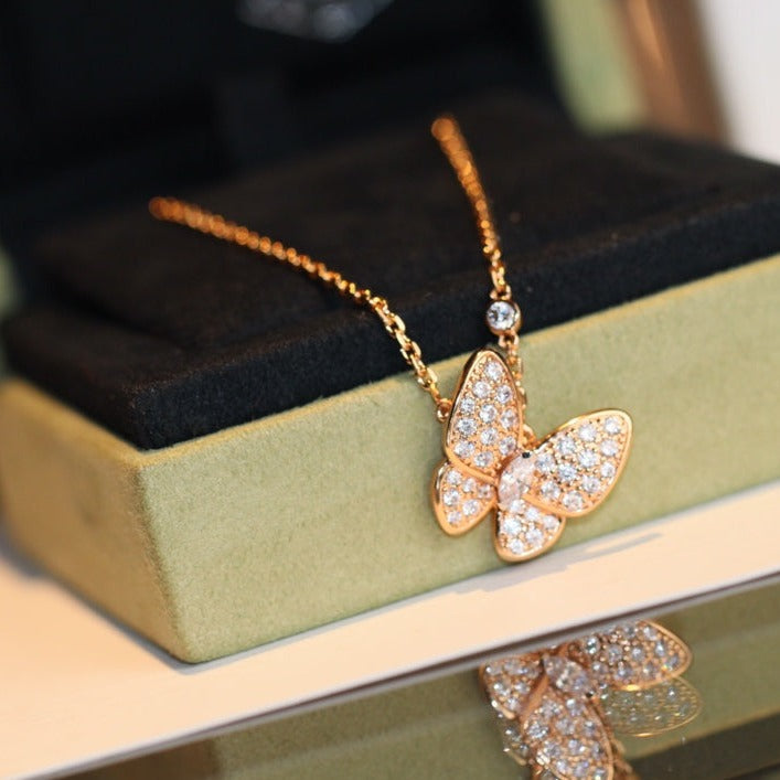 [Lumi Jewelry]BUTTERFLY DIAMOND NECKLACE